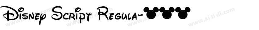 Disney Script Regula字体转换